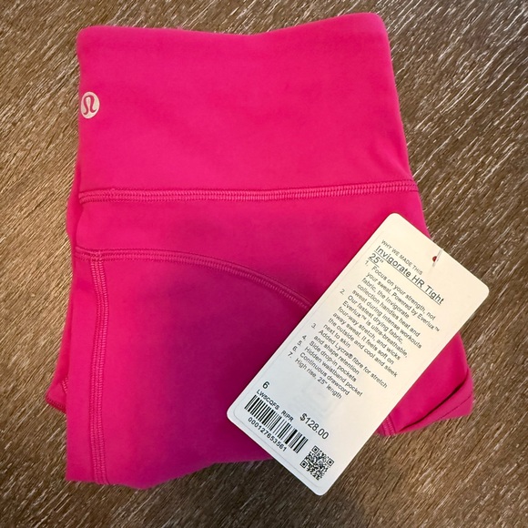 🆕NWT 🍋 Lululemon Invigorate High-Rise Tight 25" 🍋 {Size 6} Ripened Raspberry ⭐️ - Picture 4 of 16
